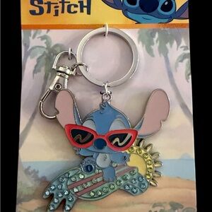 Disney Stitch Blue Keychain NWT stocking stuffer